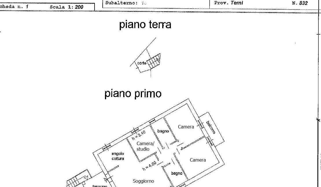 planimetria primo piano